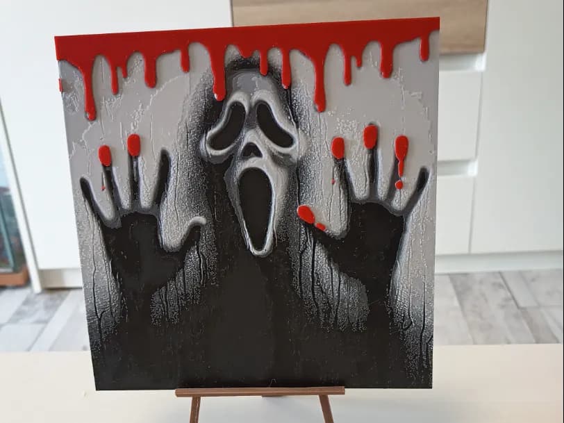 Ghostface Scream Hueforge by 3DNesy HueForge model: Ghostface Scream Hueforge by 3DNesy