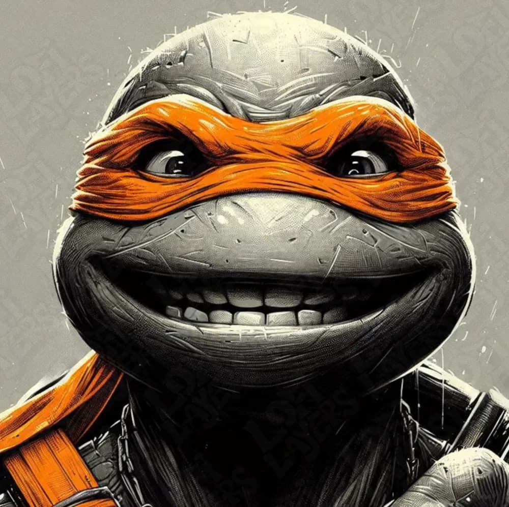 TMNT Michelangelo (Mikey) Hueforge by LoFi Layers HueForge model: TMNT Michelangelo (Mikey) Hueforge by LoFi Layers