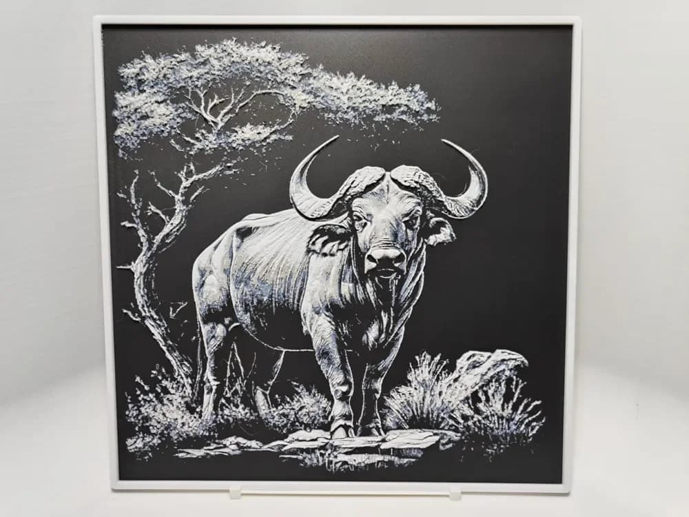 HueForge model: African Buffalo - Hueforge by BeaN