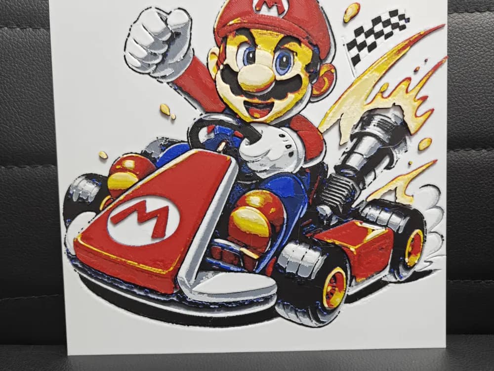 Super Mario Kart by TheHueforgeLady HueForge model: Super Mario Kart by TheHueforgeLady