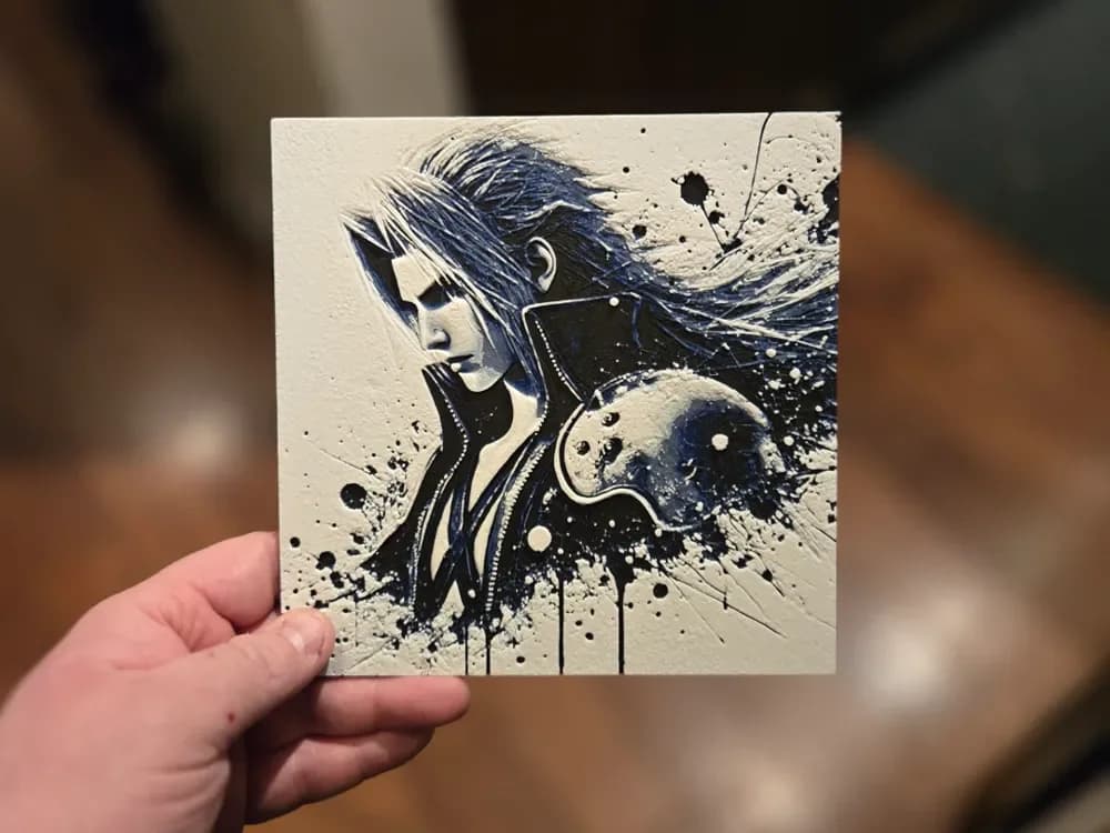 Graffiti Sephiroth Hueforge by 3Ree Printing HueForge model: Graffiti Sephiroth Hueforge by 3Ree Printing