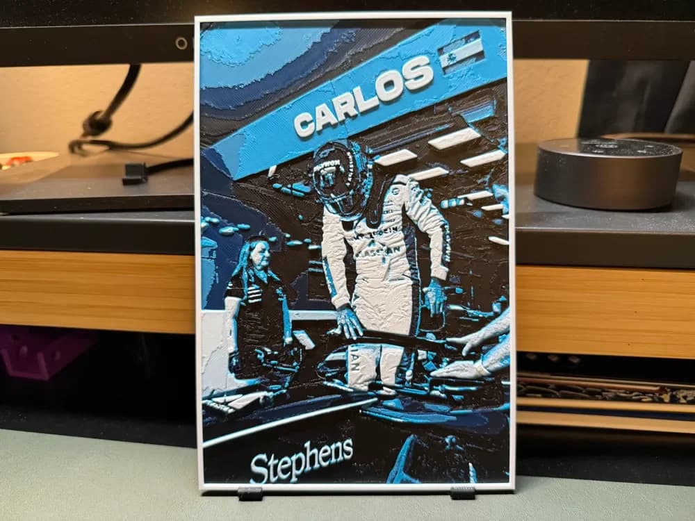 Carlos Sainz F1 HueForge Carlos Sainz F1 HueForge