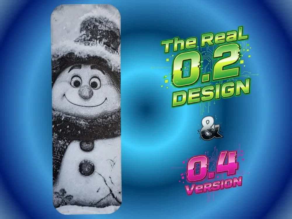 Snowman Bookmark by Atrus Design HueForge model: Snowman Bookmark by Atrus Design