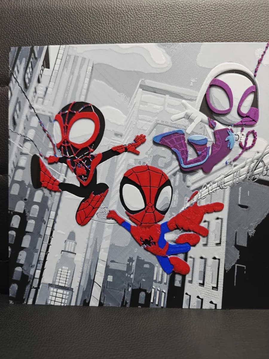 Spidey and His Amazing Friends by TheHueforgeLady HueForge model: Spidey and His Amazing Friends by TheHueforgeLady