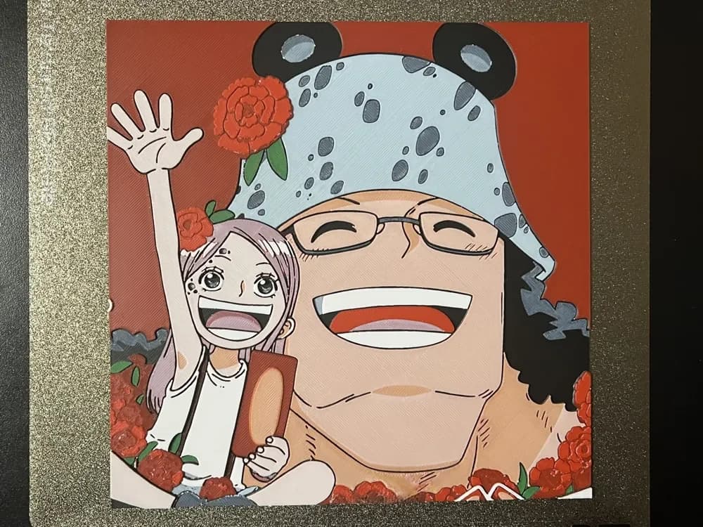 Bonney and Father One Piece Hueforge by FantasyZ HueForge model: Bonney and Father One Piece Hueforge by FantasyZ