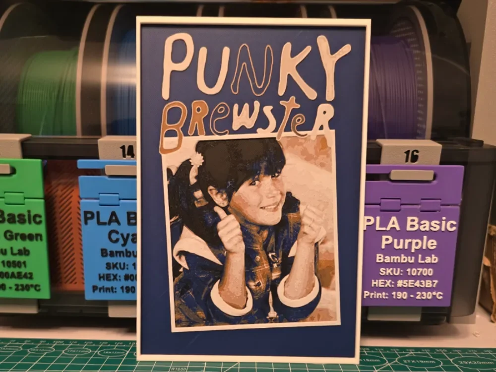 Punky Brewster Series Poster - Hueforge Art by Lumpy3D HueForge model: Punky Brewster Series Poster - Hueforge Art by Lumpy3D