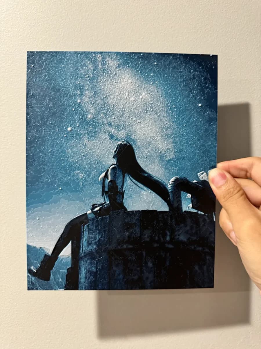 Tifa (FF7) - HueForge Print by cyanidesugar HueForge model: Tifa (FF7) - HueForge Print by cyanidesugar