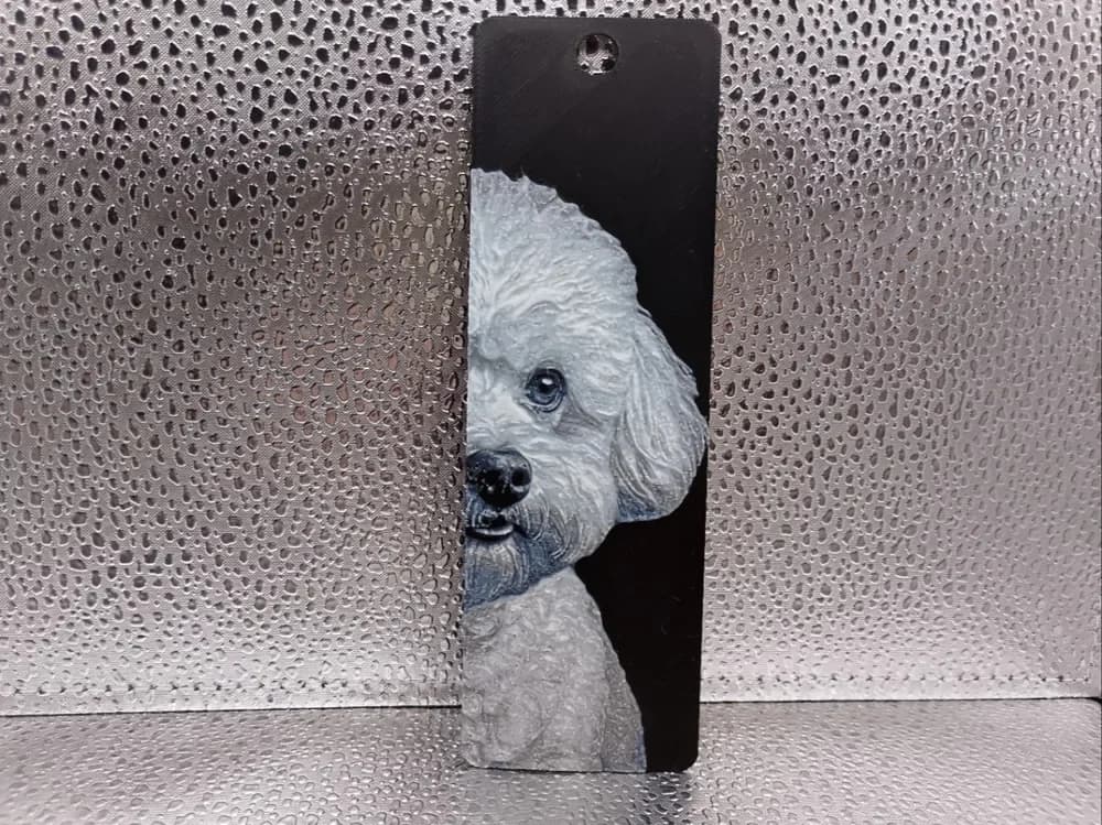 Bichon Frise Bookmark – Hueforge by Borishotch Industries HueForge model: Bichon Frise Bookmark – Hueforge by Borishotch Industries