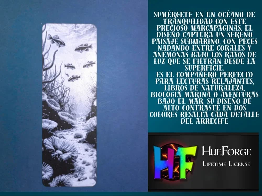 Bookmark Deep Ocean by FYTY112 HueForge model: Bookmark Deep Ocean by FYTY112