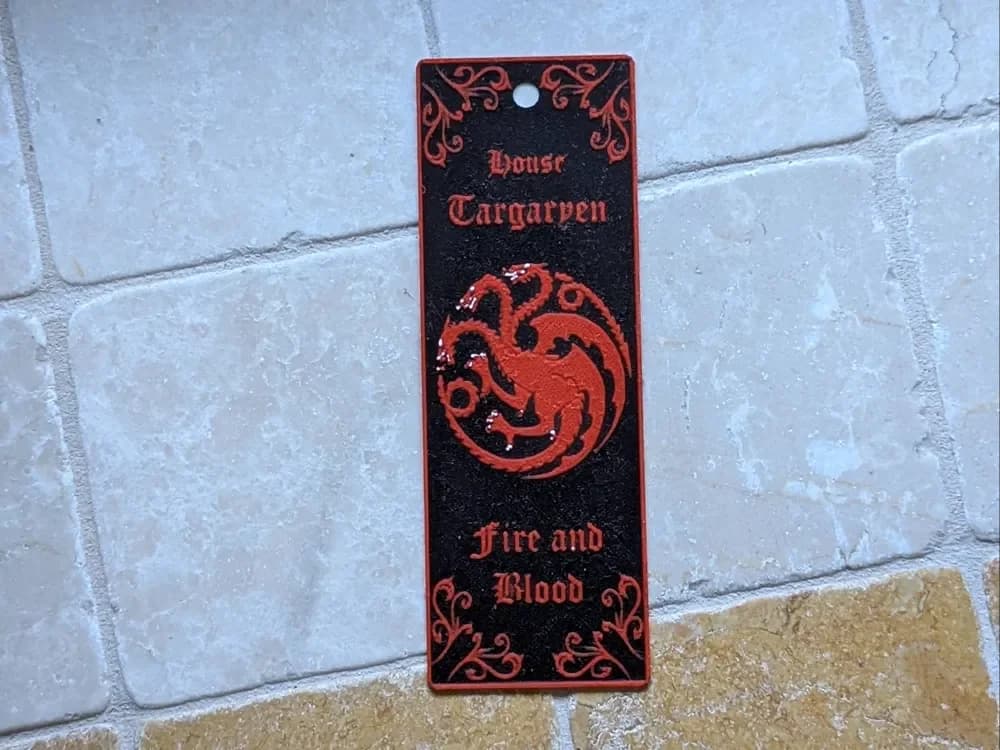A Game of Throne Bookmark - House Targaryen