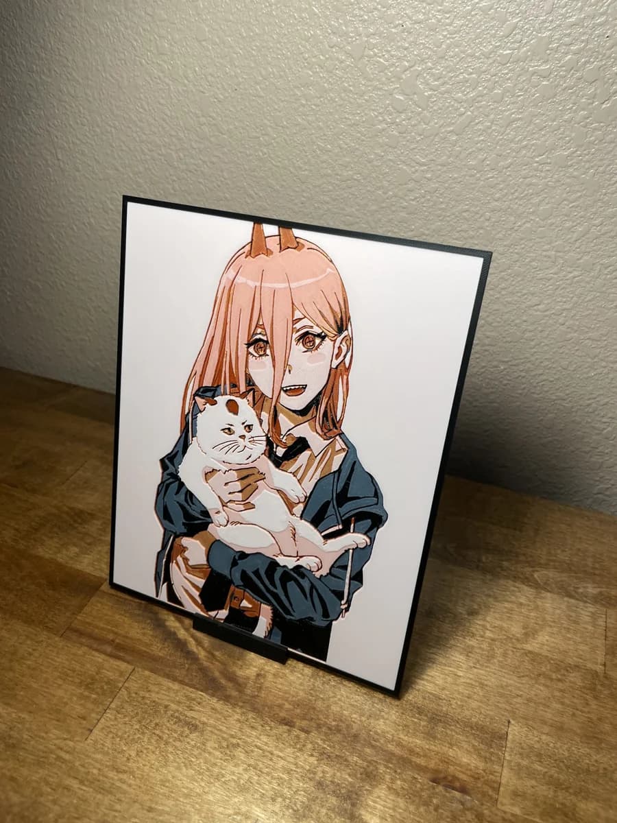 Power with Cat by Cloudy Nostalgia HueForge model: Power with Cat by Cloudy Nostalgia