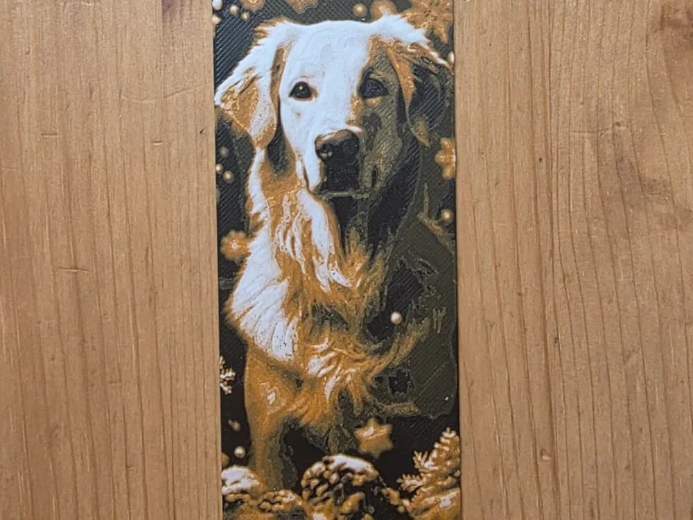 Golden Retriever Bookmark by Morganja HueForge model: Golden Retriever Bookmark by Morganja
