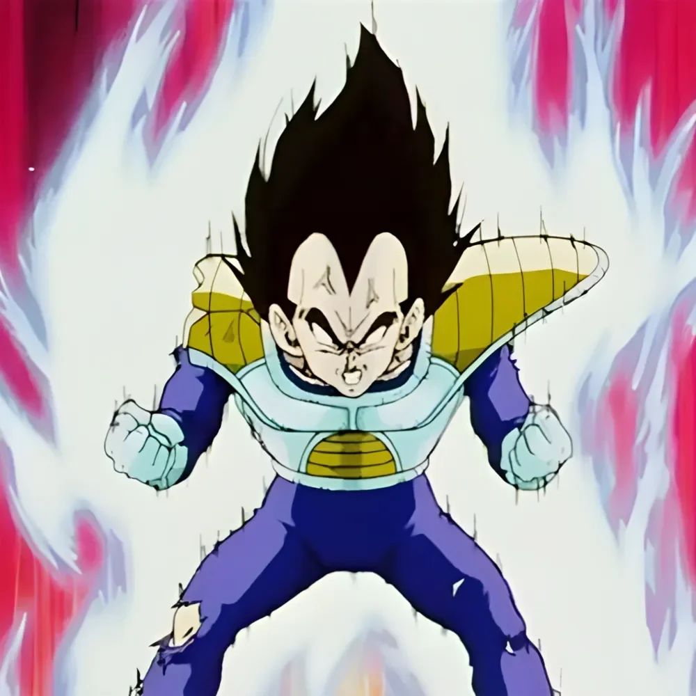Vegeta Powering Up Hueforge 200x200 by Strata Prints HueForge model: Vegeta Powering Up Hueforge 200x200 by Strata Prints