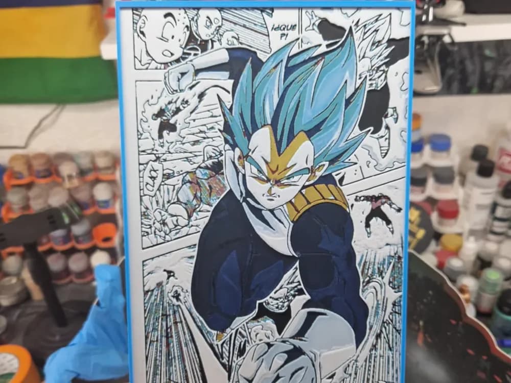 Dragon ball Super - Vegeta Blue Hueforge Dragon ball Super - Vegeta Blue Hueforge