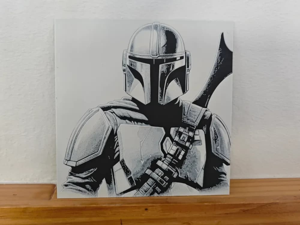 Mandalorian portrait Hueforge Mandalorian portrait Hueforge