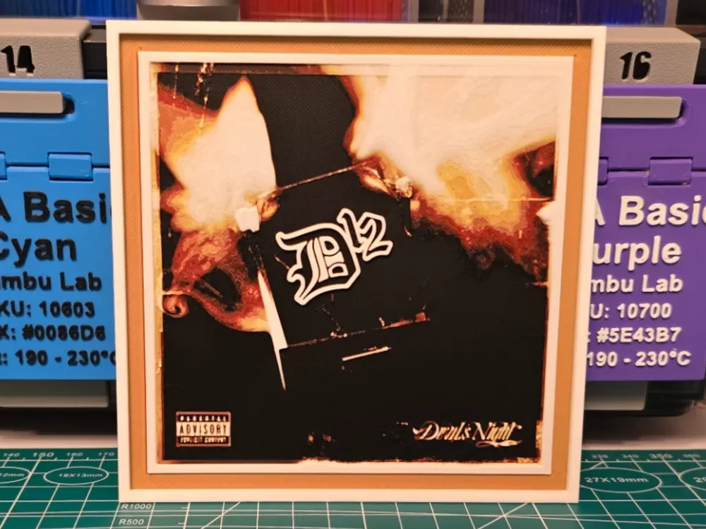 HueForge model: D12 "Devil's Night" Album - Hueforge Art by Lumpy3D