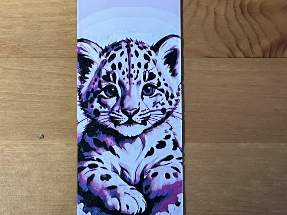 baby leopard bookmark by Morganja HueForge model: baby leopard bookmark by Morganja