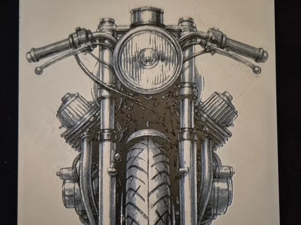 Motorbike hueforge by Buntsta HueForge model: Motorbike hueforge by Buntsta