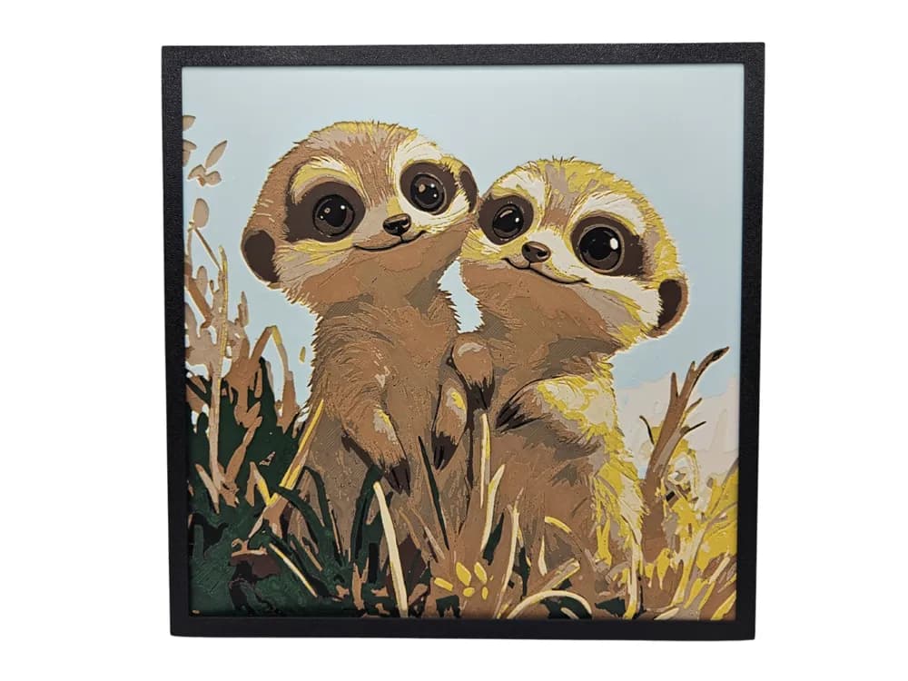 HueForge model: Meerkats - Adorable Animals Collection by BusyKikiBee