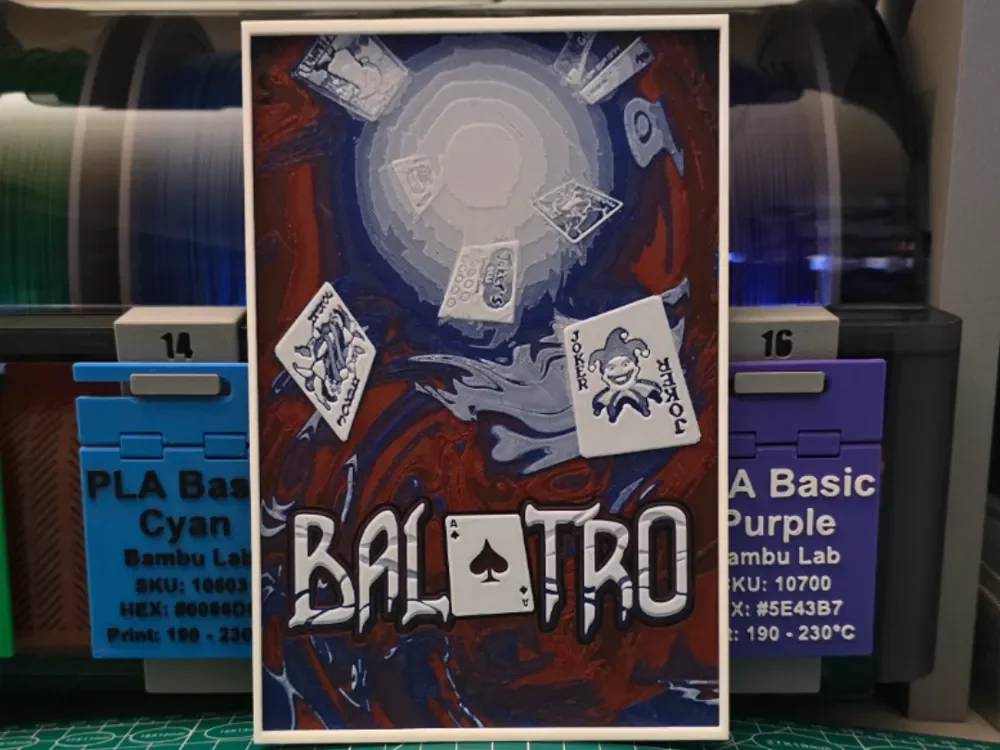 Balatro Poster - Hueforge Art by Lumpy3D HueForge model: Balatro Poster - Hueforge Art by Lumpy3D