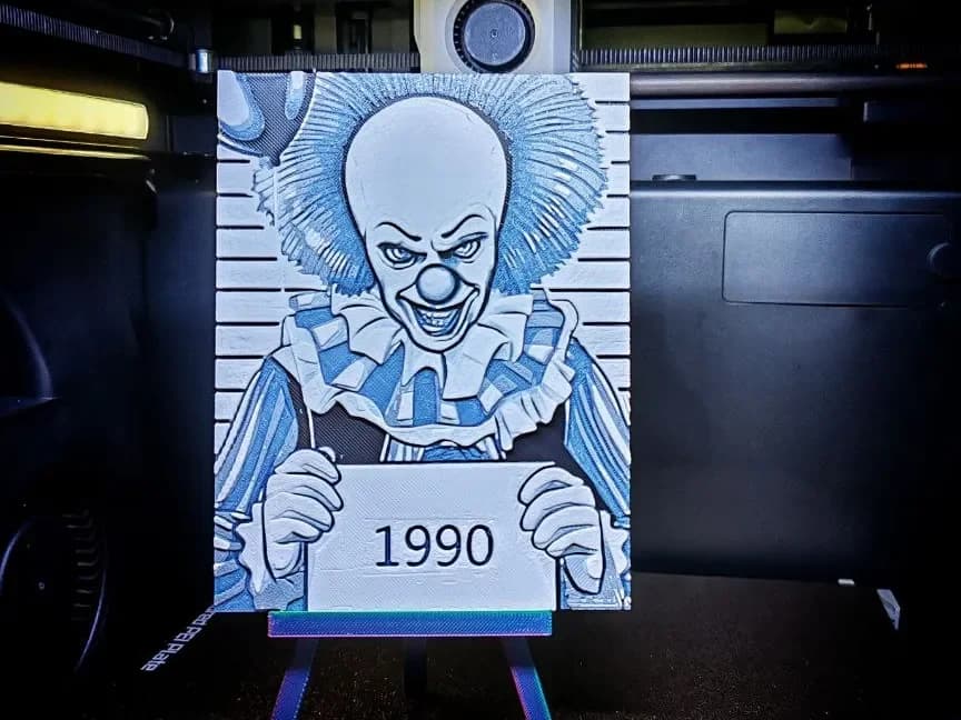 Pennywise hueforge by KO Additive Labo HueForge model: Pennywise hueforge by KO Additive Labo