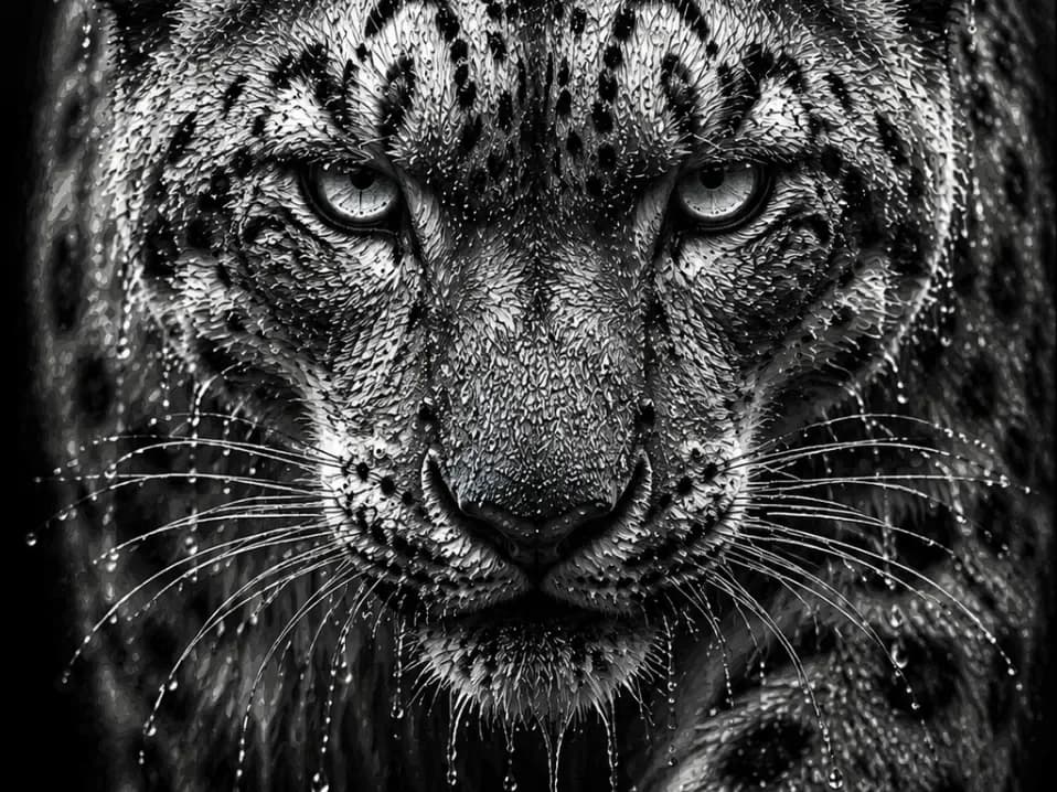 Snow Leopard portrait by Hueforge Maker HueForge model: Snow Leopard portrait by Hueforge Maker