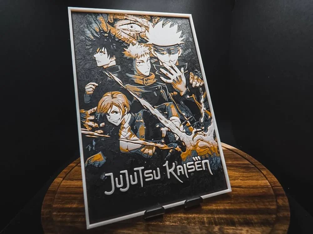 Jujutsu Kaisen (Series Poster - HueForge) by HugheCraft HueForge model: Jujutsu Kaisen (Series Poster - HueForge) by HugheCraft