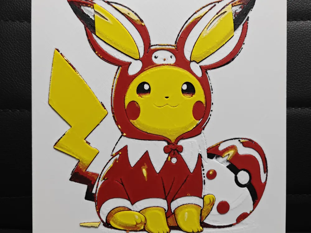HueForge model: Pikachu Easter by TheHueforgeLady
