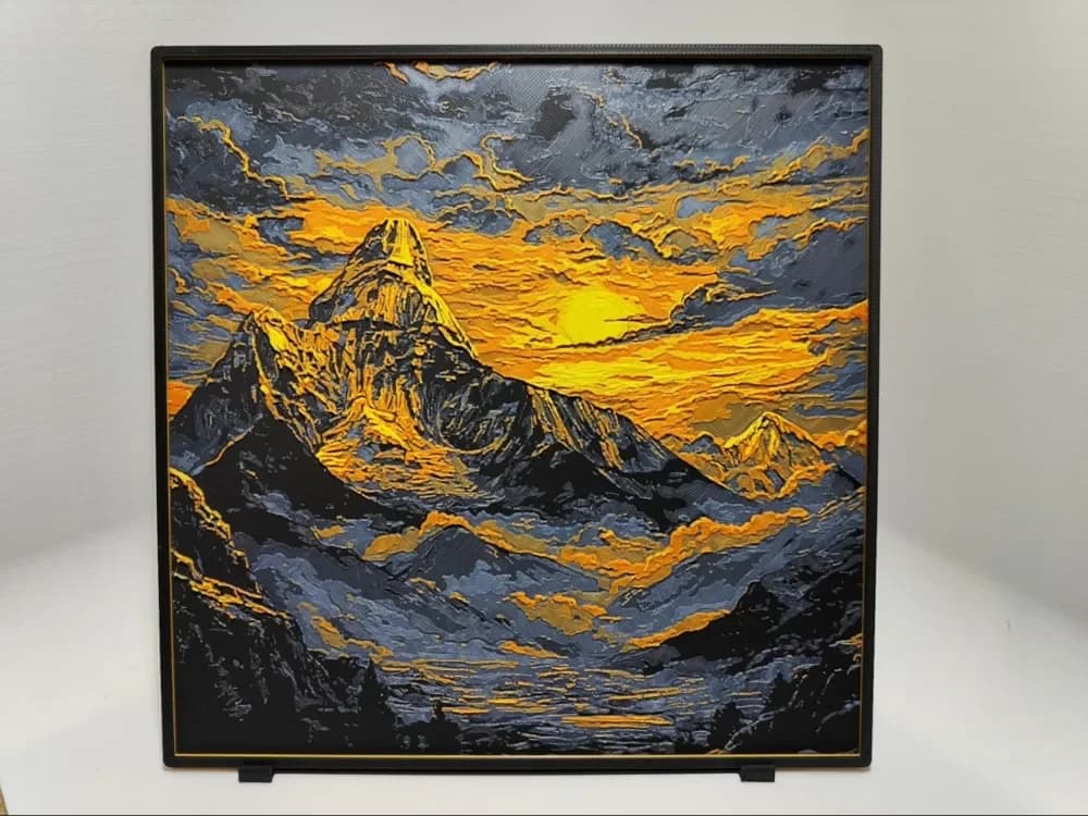 Mount Everest Sunset - Hueforge by BeaN HueForge model: Mount Everest Sunset - Hueforge by BeaN