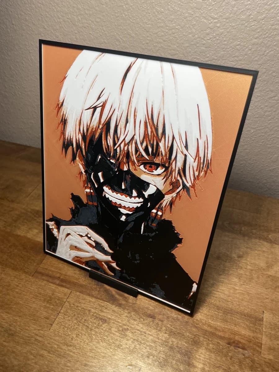 Ken Kaneki by Cloudy Nostalgia HueForge model: Ken Kaneki by Cloudy Nostalgia