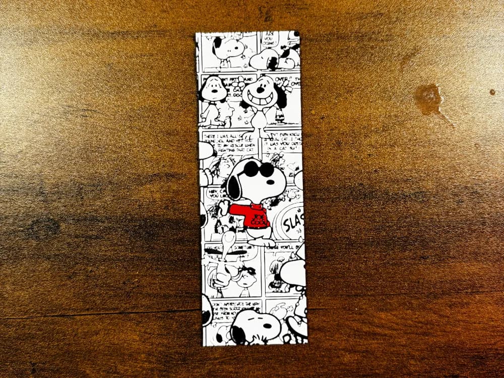 Snoopy “Joe Cool” Comic Strip Bookmark by 3D Prints By Vic HueForge model: Snoopy “Joe Cool” Comic Strip Bookmark by 3D Prints By Vic