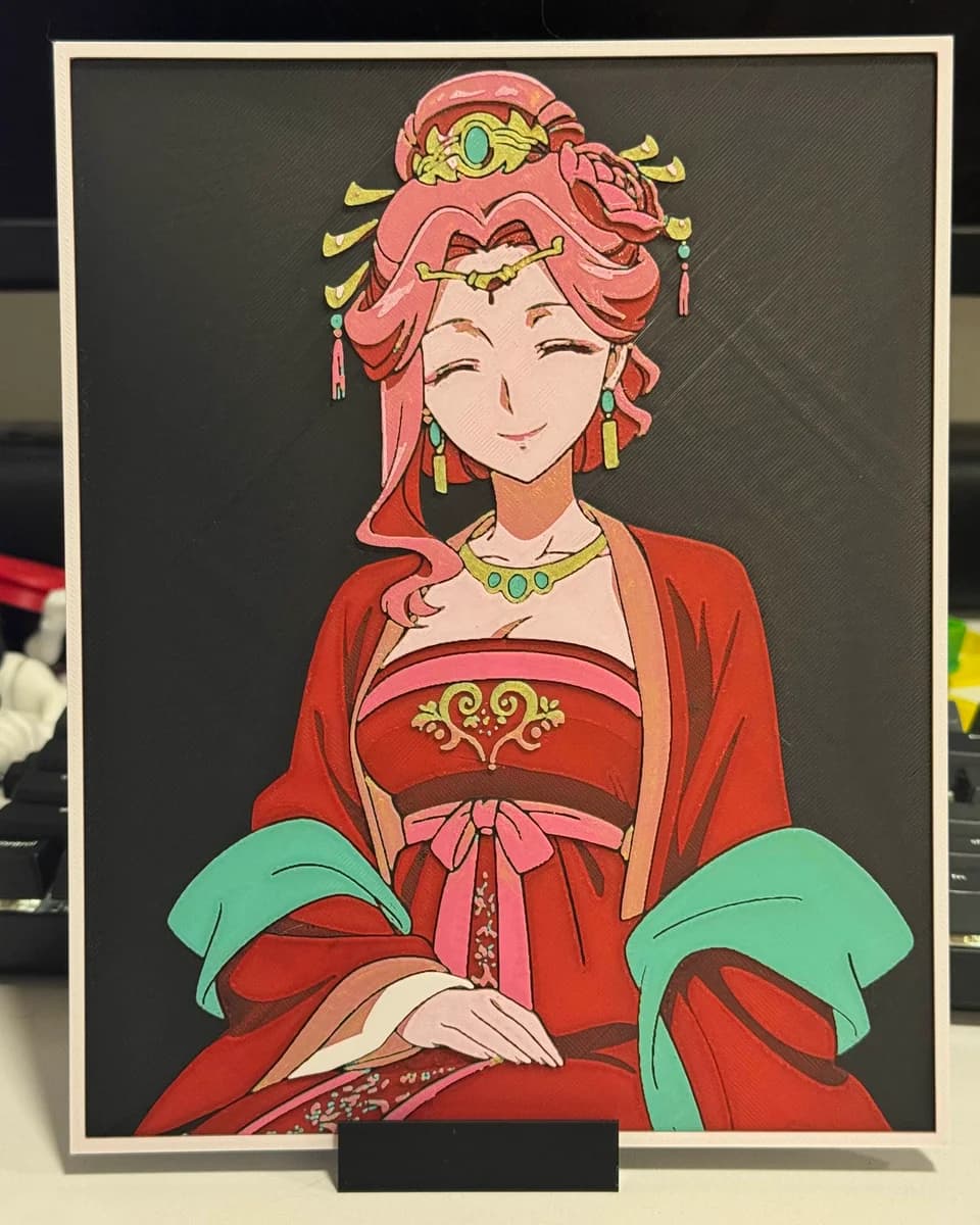Lady Gyokuyou by Strata Prints HueForge model: Lady Gyokuyou by Strata Prints