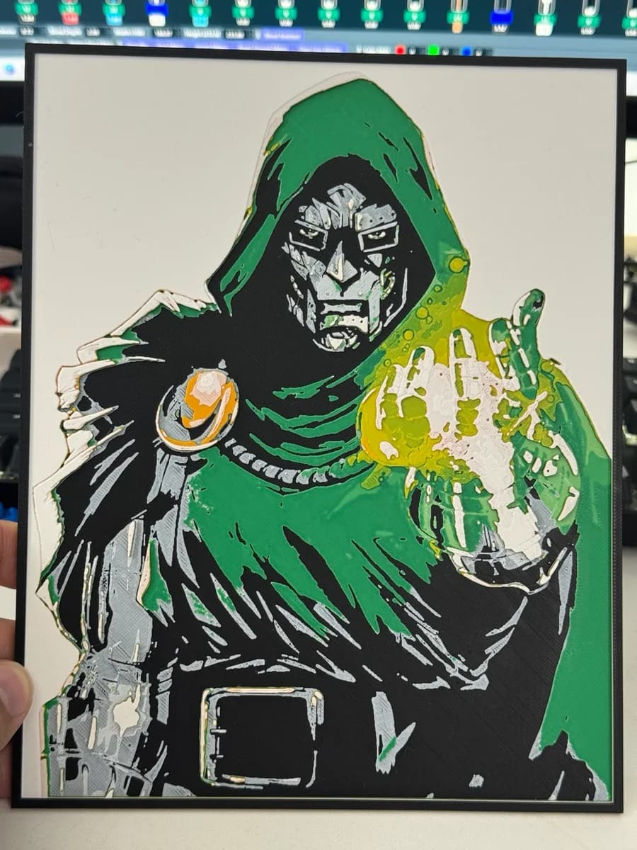 Dr. Doom Energy by Strata Prints HueForge model: Dr. Doom Energy by Strata Prints