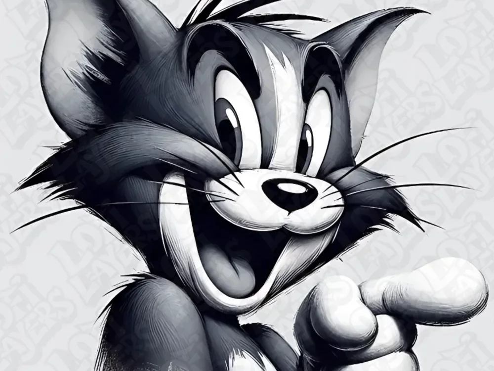 Tom from Tom & Jerry Hueforge by LoFi Layers HueForge model: Tom from Tom & Jerry Hueforge by LoFi Layers