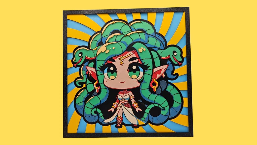 Medusa by BusyKikiBee HueForge model: Medusa by BusyKikiBee