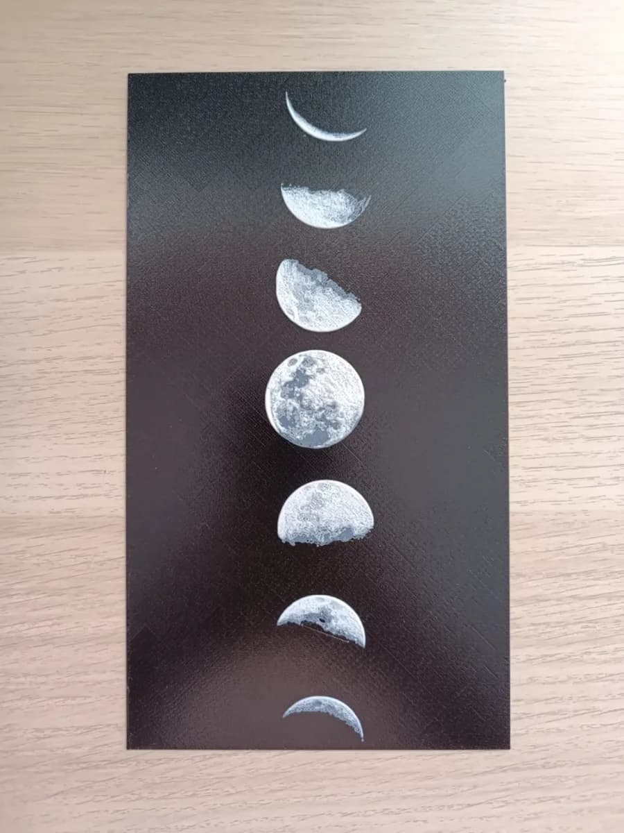 Moon Phases Hueforge by Atrus Design HueForge model: Moon Phases Hueforge by Atrus Design