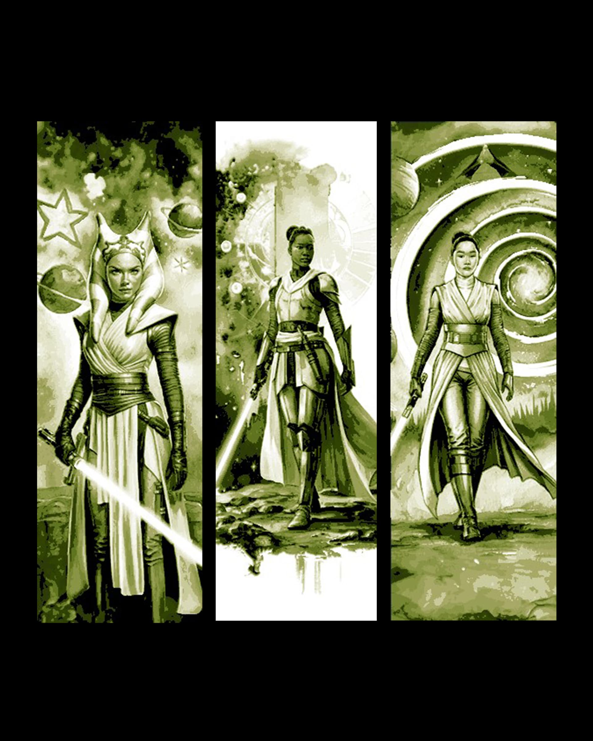 Fan Art Set of Bookmarks - Star Wars High Republic Sketches of Lady Jedi Fan Art Set of Bookmarks - Star Wars High Republic Sketches of Lady Jedi