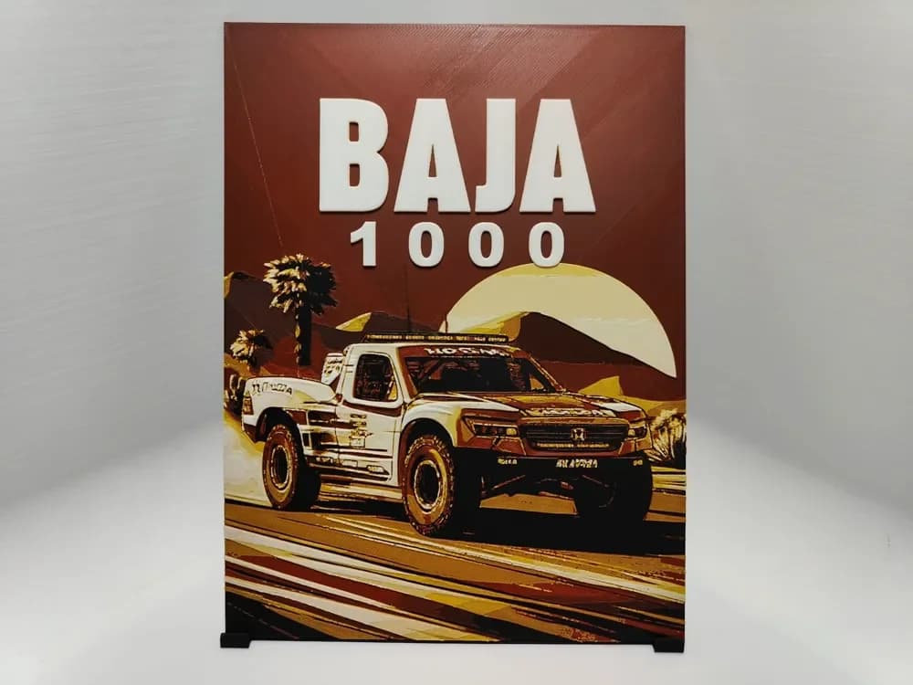 HueForge model: Baja 1000 Poster - Hueforge by BeaN