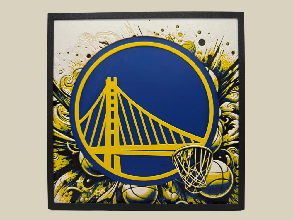 HueForge model: Golden State Warriors - NBA Hueforge by Canadian Gamer