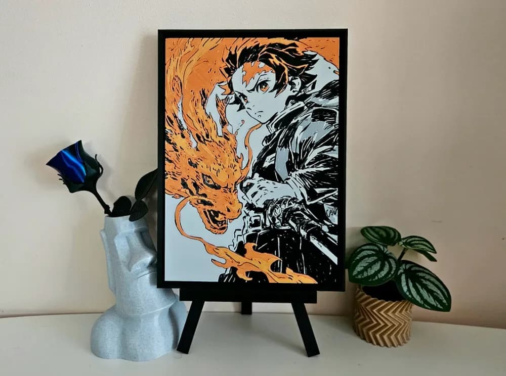 Tanjiro Hinokami Kagura - Filament Painting Tanjiro Hinokami Kagura - Filament Painting