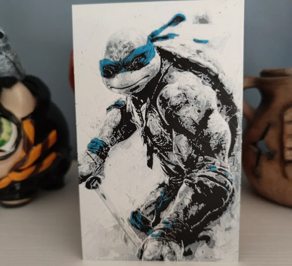 Hueforge Leonardo tmnt by Litolunar HueForge model: Hueforge Leonardo tmnt by Litolunar