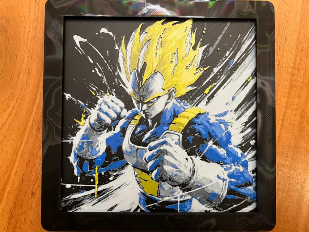 Vegeta(Multi-colored) by JustBe 3D Printing HueForge model: Vegeta(Multi-colored) by JustBe 3D Printing