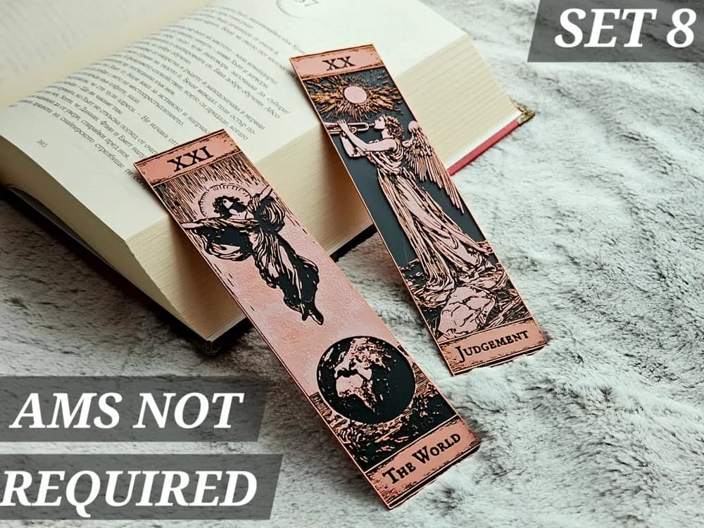 Tarot Bookmarks - (Set 8 Major Arcana) by C3D HueForge model: Tarot Bookmarks - (Set 8 Major Arcana) by C3D