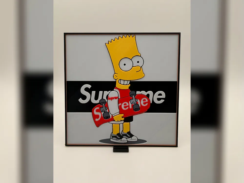 Bart Simpson Supreme HueForge Print by Thadius HueForge model: Bart Simpson Supreme HueForge Print by Thadius