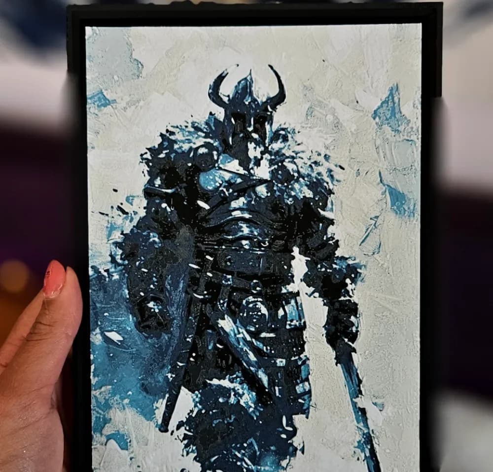 Viking - Painting by C3D HueForge model: Viking - Painting by C3D