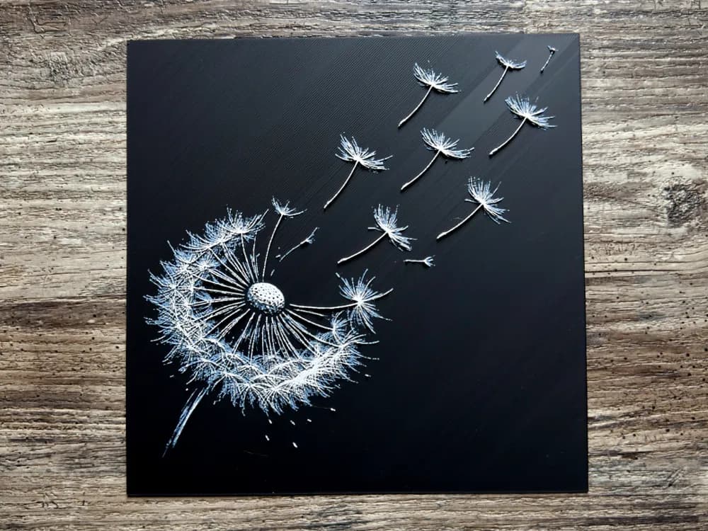 Dandelion Flower Series by novy HueForge model: Dandelion Flower Series by novy