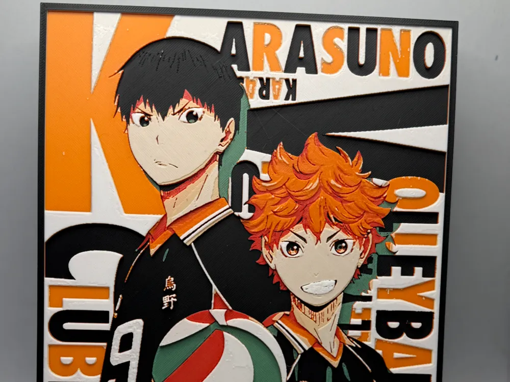 HueForge model: Haikyuu HueForge - Hinata and Kageyama by MonkeyForge 3D