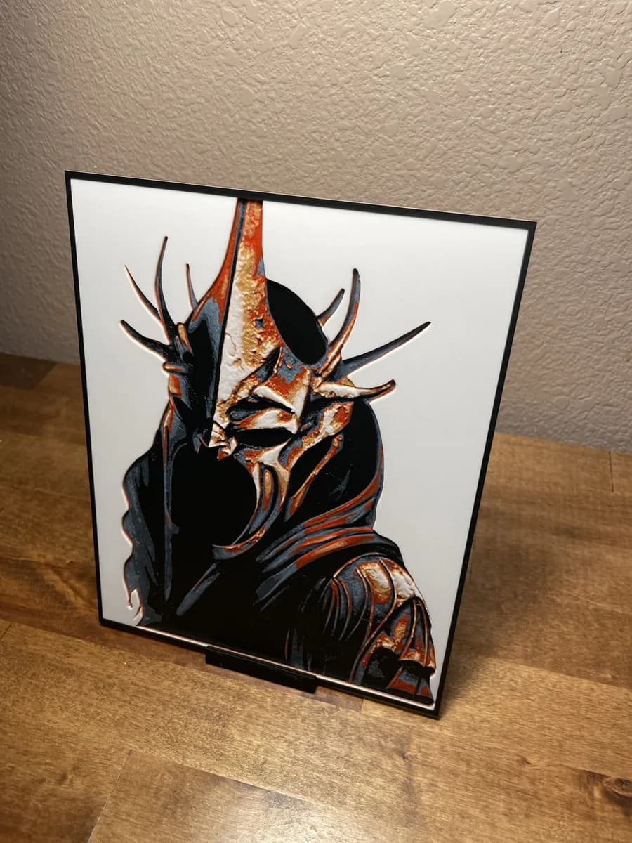 LOTR - Witch-king of Angmar by Cloudy Nostalgia HueForge model: LOTR - Witch-king of Angmar by Cloudy Nostalgia