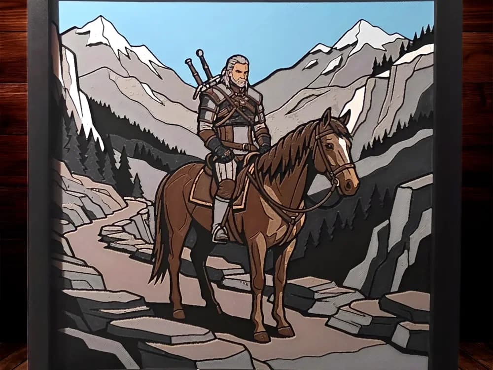Geralt The Witcher of Rivia and Roach 200x200 Geralt The Witcher of Rivia and Roach 200x200