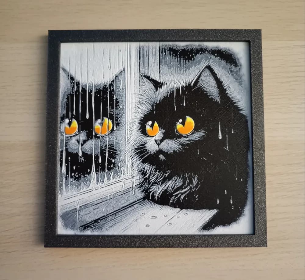 Cat Looking Out The Window Hueforge Cat Looking Out The Window Hueforge